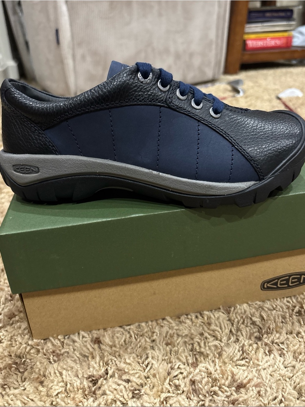 KEEN Presidio Leather Walking Shoes Women’s 8 Dark Navy
